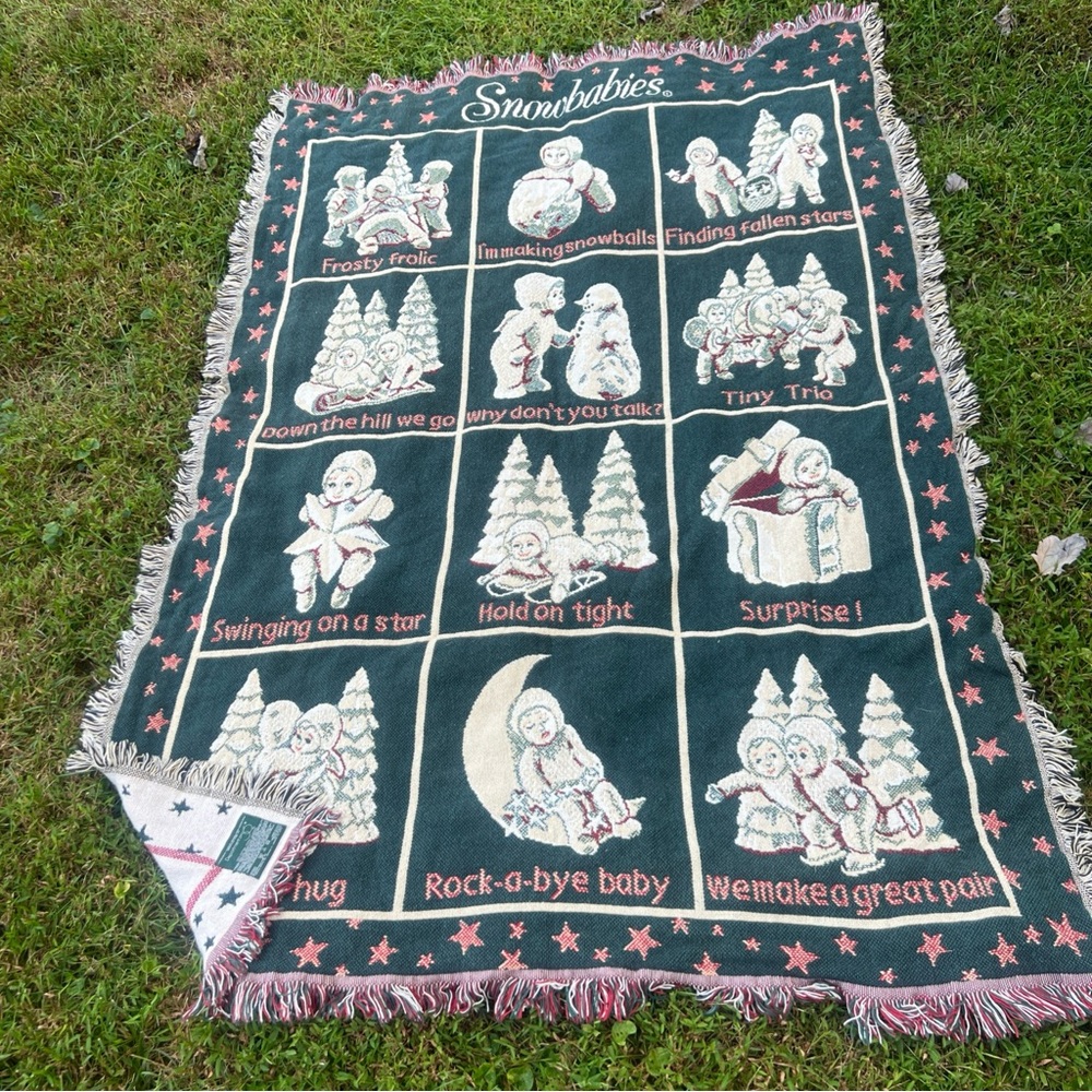 Department 56 by Goodwin Weavers Snowbabies Christmas Blanket Holiday 48x67